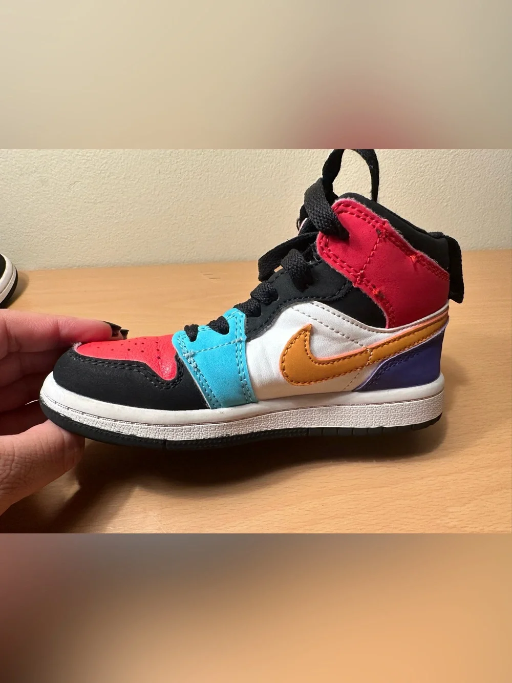 Jordan 1 Mid Bred Multi-Color Little Kids Shoes Size 11C